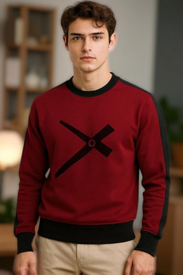 Boldrift Printed Men Round Neck Maroon T-Shirt