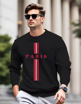 BubbleTwyst Printed Men Round Neck Black T-Shirt