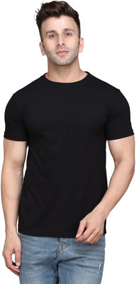 BEYOU FASHION Solid Men Round Neck Black T-Shirt