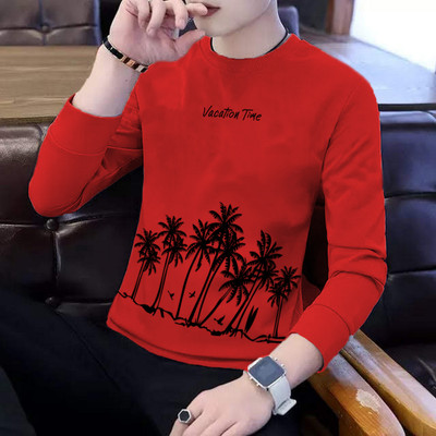 JUGULAR Printed Men Round Neck Red T-Shirt