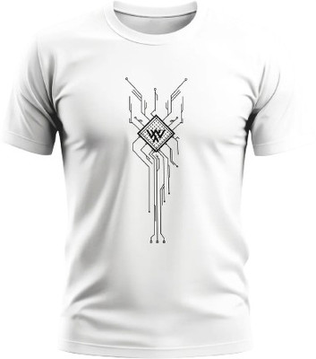 Warriorworld Printed Men Round Neck White T-Shirt