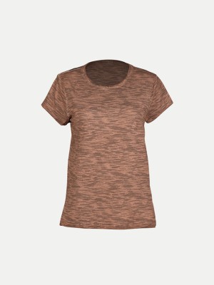 radprix Printed Women Round Neck Brown T-Shirt