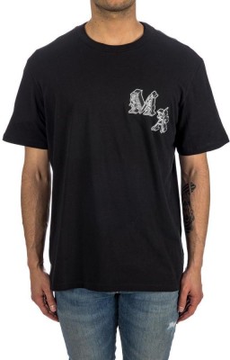 GLITO Printed Men Round Neck Black T-Shirt