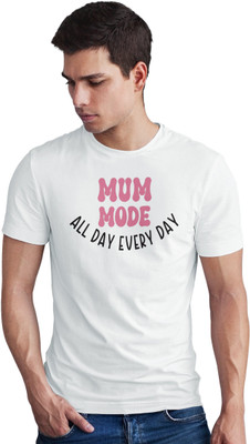 SeBLo Printed Men Round Neck White T-Shirt