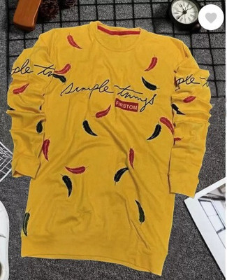 Try This Colorblock Men Round Neck Yellow T-Shirt