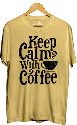 THE PRINT PLATTER Graphic Print Men Round Neck Yellow T-Shirt
