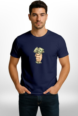 Swaydem Graphic Print Men Round Neck Reversible White T-Shirt