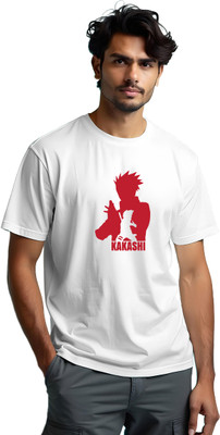 KBARI Printed Men Round Neck White T-Shirt