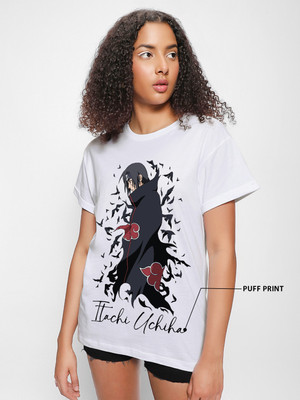 BEWAKOOF Printed Women Round Neck White T-Shirt