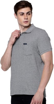 Japroz Solid Men Polo Neck Grey T-Shirt