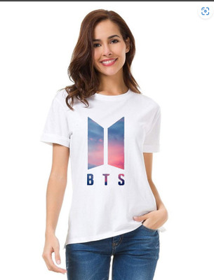 VS Design Printed, Typography Women Round Neck White T-Shirt