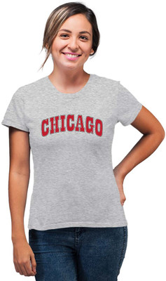 SmarTee Street Typography Women Round Neck Grey T-Shirt