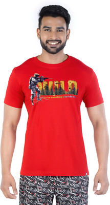 COLORS by Rupa Frontline Graphic Print Men Round Neck Red T-Shirt