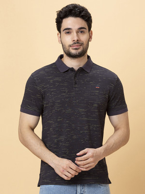 BEING HUMAN Solid Men Polo Neck Grey T-Shirt