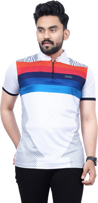 dhaari by unique creation Printed Men Mandarin Collar White T-Shirt
