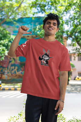 The Trend Tees Graphic Print Men Round Neck Pink T-Shirt