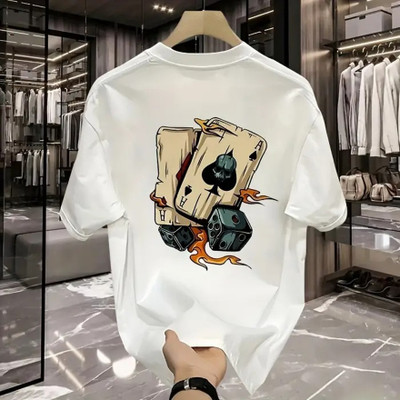 Relva Printed Men Round Neck White T-Shirt