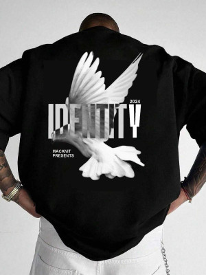 Macknit Printed Men Round Neck Black T-Shirt