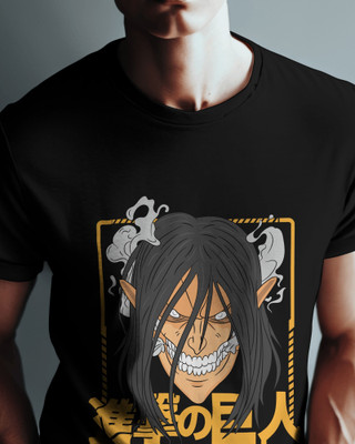 SteezonStore Graphic Print Men Round Neck Black T-Shirt