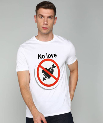 GP GARMENTS Printed, Typography Men Round Neck White T-Shirt