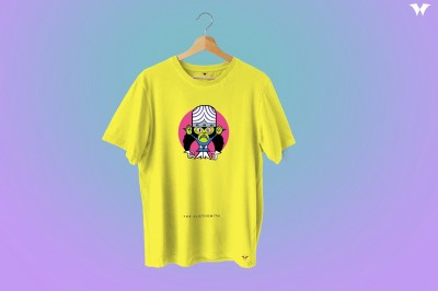 BALFAZAAR Graphic Print Men Round Neck Yellow T-Shirt