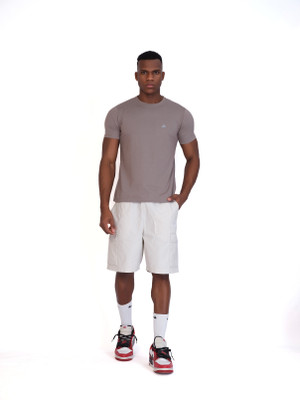 GORELAX Solid Men Round Neck Navy Blue T-Shirt
