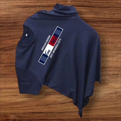 Magneto Printed Men Round Neck Dark Blue T-Shirt