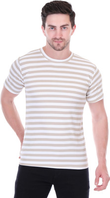 swastika vastram Striped Men Round Neck Multicolor T-Shirt