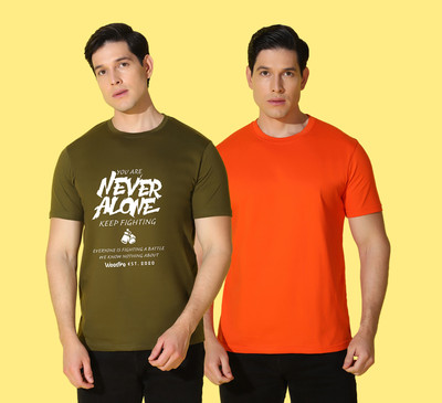 WOOSTRO Typography, Solid Men Round Neck Multicolor T-Shirt
