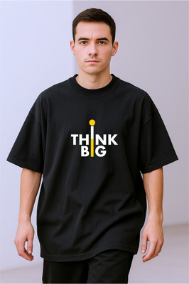 BLOSSOMTRADER Printed Men Round Neck Blue T-Shirt