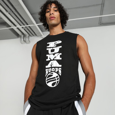 PUMA Printed Men Crew Neck Black T-Shirt