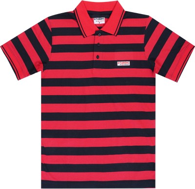 STURDIC Striped Men Round Neck Red T-Shirt