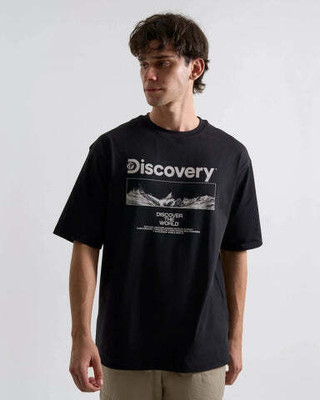 DCYPHR Graphic Print Men Round Neck Black T-Shirt