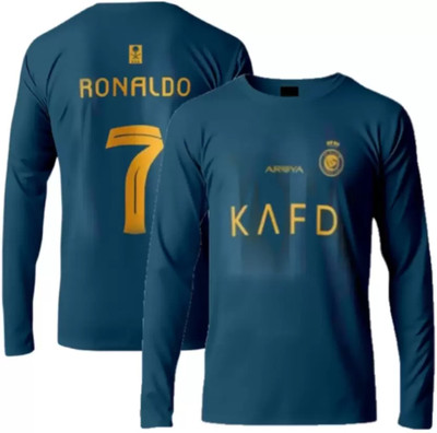 YUTU Printed Men Round Neck Dark Blue T-Shirt