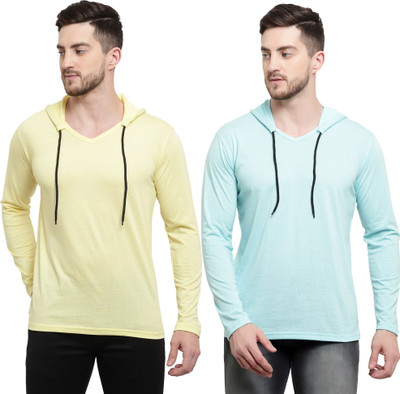 Tresna Trending Solid Men Hooded Neck Multicolor T-Shirt