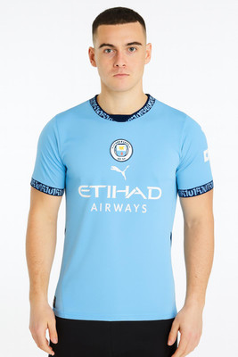 yclothy Printed Men Round Neck Blue T-Shirt