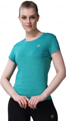 Monstabolic Solid Women Round Neck Red T-Shirt