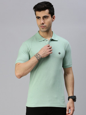 ONN Solid Men Polo Neck Green T-Shirt