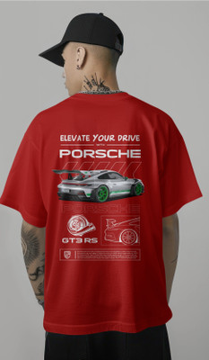 Harble Graphic Print, Printed Men Round Neck Red T-Shirt