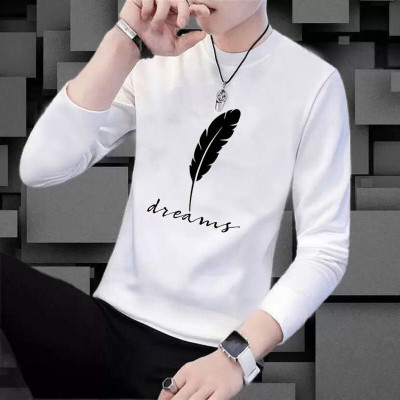 GPGARMENTSS Printed Men Round Neck White T-Shirt
