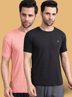 Bamboo Breeze Striped Men Round Neck Multicolor T-Shirt
