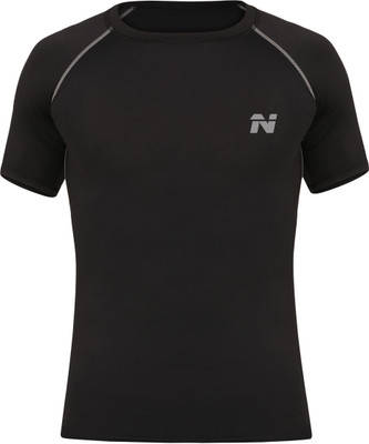 NINQ Sporty Men Round Neck Black T-Shirt