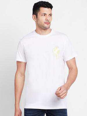 BEING HUMAN Printed Men Round Neck White T-Shirt