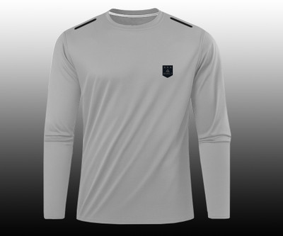 AVOLT Printed Men Round Neck Grey T-Shirt