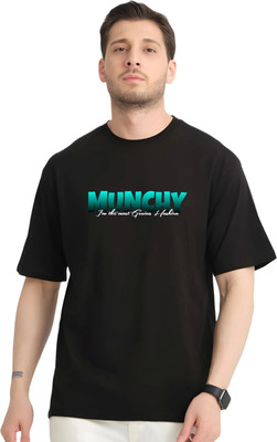 Mr Anime Printed Men Round Neck Black T-Shirt