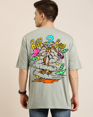 clickwell Printed Men Round Neck White T-Shirt