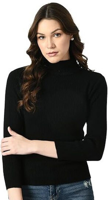 MIXFIT Casual Solid Women Black Top