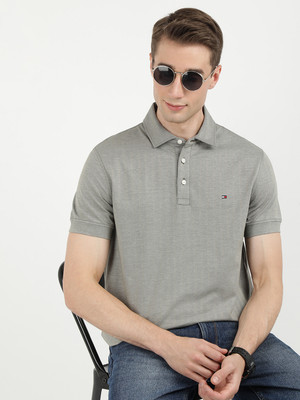 TOMMY HILFIGER Solid Men Polo Neck Green T-Shirt