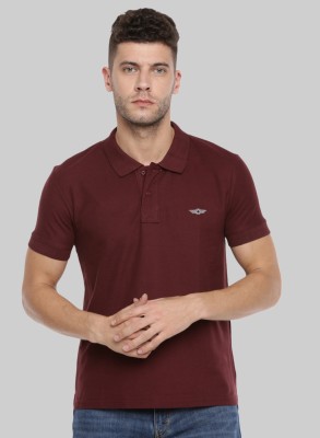 Force NXT Solid Men Polo Neck Brown T-Shirt