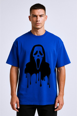 goodsign Printed Men Round Neck Blue T-Shirt